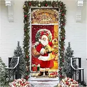 Door Stickers Merry Xmas Home Living Room Wallpaper Decal Christmas Party Decor Door Stickers Removable Waterproof Self Adhesive Poster (Color : O, Size : 95x215cm)