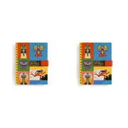 2x Djeco Ben Notebook/Journal w/ Combination Code Lock 15x20cm Kids/Children 8y+