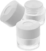 2pcs Dispensable Cream Bottles Toiletry Bottles Lip Gloss Tubes Elf Lip Oil Spatula for Skincare Mini Spatulas Cream Jars Small Glass Jar with Lid Mini Spatula for Cosmetics Beauty
