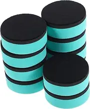 jojofuny 10pcs Round Magnetic Whiteboard Erasers Reusable Magnetic Dry Erase Erasers for Home School and Office Effortless Cleanup for Whiteboards Glass and Ceramics Cute and Compact Design