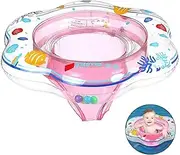 Arcimatto Baby Pool Floats, Inflatable Float Raft with Handle Safety Seat Double Airbag, Kids Swimming Ring Water Beach Floaties Party Toys, Toddler Swim Training for Infant of 4-48 Months