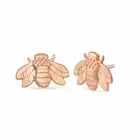 14K Solid Gold Buzzing Bee Threadless Stud, Piercing, Body Jewelry