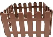 Milisten 4Pcs Plastic Garden Picket Fence Elegant Edging for Backyard Lawn Flowerbeds Durable Plant Border for Courtyard Restaurant Decoration