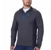 Spyder Men's Sz L Gray & Black Outbound Stryke 1/2 Zip Sweater Jacket NWT