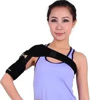 FOMIYES Ergonomic Shoulder Joint Protective Gear Arm Sling Shoulder Immobilizer Sling Breathable Mesh Black Right