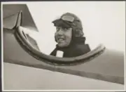 Captain W J Stutt cockpit of Curtiss JN 4B training biplane AVIATION OLD PHOTO