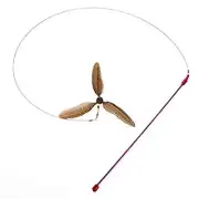 Go Cat Da Purr-Peller Cat Toy, A Feather Propeller That Spins as it is Guided Th