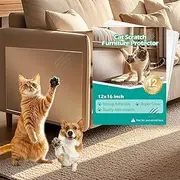 Cat Scratch Protector 12-Pack (12"x16"/30x40cm) - Clear Self-Adhesive Furniture Tape, Cut tp Fit,No Residue Removable Couch Guard for Sofa Door Walls