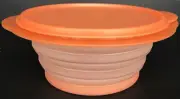Tupperware Flat Out Flatout Bowl & Liquid Tight Seal 4 Cups Orange New