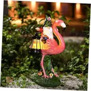 Garden gnome and Flamingo Solar Garden Statue Perfect Birthday & Mom Gifts,