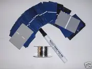 40 2x3 solar cells (52x76mm)20 watt solar panel kit, cells,flux pen,tabbing wire