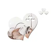 3D Hearts Mirror Wall Stickers Decal DIY Art Mural Removable Home Room Decor 1