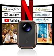 [Netflix HD Certified & Google TV] Formovie Xming Episode One 4K Portable Projector with Dolby Audio, WiFi/Bluetooth & Pre-Installed Apps (Netflix/Prime/Disney+)