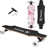 Longboard Skateboard Complete - 31 Inch Pro Small Longboard for Hybrid, Freestyle, Carving, Cruising and Downhill with All-in-one T-Tool