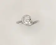 5 - 6 mm Pearl Round Swirl Sterling Silver Ring Setting