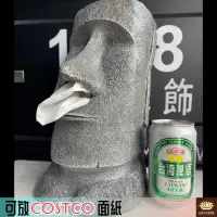 在飛比找momo購物網優惠-【PiNYU 品柚生活傢飾館】逼真摩艾面紙盒(摩艾面紙盒石人