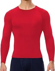 [LEICHR] Compression Shirts for Men Long Sleeve,Quick Dry Rash Guard Running Tops,Athletic Workout Base Layer Undershirts