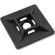 Aeroflow Cable Tie Mounts 28mm X 28mm Nylon 3M Pad Mount Black - AF98-9998-100