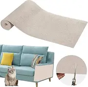 Cat Couch Protector, 200×40cm DIY Self Adhesive Cat Scratching Mat, Sofa Protection Anti Claws Corner Wall Scratcher Post sisal Scratching Mat for Cat Tree Shelves Post Wall (Beige)