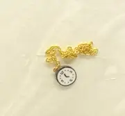 Dollhouse miniature 1/12th scale pocket watch with chain #1