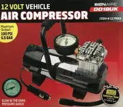 BONAIRE 12V Car Vehicle Air Compressor|Portable Tyre Inflator pump | 100PSI NEW