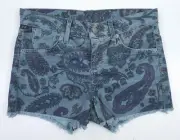 Citizens Of Humanity Women's 25 Paisely Cut Off Maniac Cheeky Shorts Coyote Blue