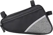 GANAZONO Portable Triangle Bike Bag Capacity Frame Pouch for Cycling Essentials for Tools Keys and Cash for Mountain and Road Bikes Grey