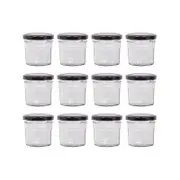 Argon Tableware Glass Jam Jars - 110ml - Pack of 12