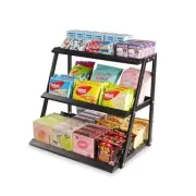 3-Tier Candy Display - Multi-Functional Counter Snack & Chip Holder for