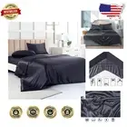 4-Piece California King Satin Sheet Set - Luxurious Bedding for All Seasons