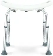 Shower Chair Bathroom Seat Aluminum Bath Stool Bench Lightweight for Elderly Disabled Seniors Adjustable Height 41-58cm