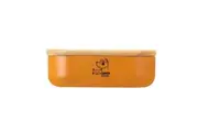 Vigar Pets Club Large Bamboo Cat Dog Treat Snack Jar Container w Lid Orange