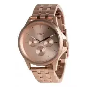 Roxy Womens MESSENGER CHRONO METAL WATCH New - ERJWA03033 Rose Gold Rrp $259.99