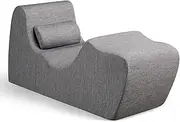 ZINUS Sofa Zero Gravity Dark Gray Lounge Chair Ottoman Chair Foam Chair Hotel Living Comfort Single Seater Relaxation | Compression Packing Bed, 1 Box, Living Alone, Jinus | Genuine Japanese Product