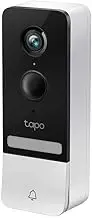 Tapo D230S1 2K 5MP Battery Video Doorbell Wireless, Security Camera Doorbell, Ring Chime Included, Color Night Vision, Head-to-Toe View, 6-Month Battery, IP64, Cloud &Local Storage, No Monthly Fee