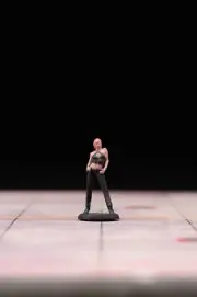 Resin 1/64 Diorama Miniature Toys Figures Female Agent Figure Mini Doll Model