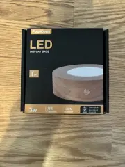 LED Display Base with Touch Dim 3 Mode 4" USB Light Base for Home Decor, NWT