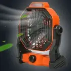 Portable Camping Fan with LED Light Tent Lamp Lantern Outdoor USB Rechargeable