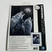 Dimensions Counted Cross Stitch Kit 10”x14” Wolves Howling In Harmony 35203