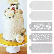1Pc Plastic Cake Stencils Spray Mold DIY Fondant Template Bakery Decorating Tool