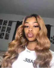 Body Wave 4*4 Lace Closure Wig natural & 1B/27 color Remy Hair with free 2pc cap