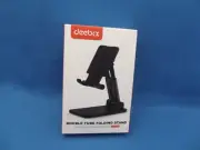 Deebox Phone Tablet Stand Solid Sturdy Stand, Dual Tube Foldable Stand - Black