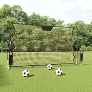 Football Rebounder Net Black and Yellow 183x85x120 cm Polyester vidaXL