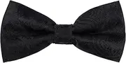 [OIDEA] Mens Pre-Tied Bow Tie Black: Adjustable Stylish Design Polyester Jacquard Pattern Perfect for Formal Occasions Such as Weddings Galas & Parties, Fabric
