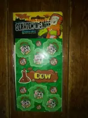 The Stink Factory Scratch and Sniff Stickers unique cow farm set of 2 new nip