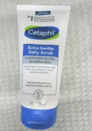 CETAPHIL~EXTRA GENTLE~COMBINATION TO OILY SENSITIVE~FACIAL SCRUB 6 OZ 4