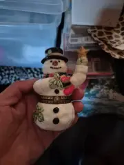 Frosty Snowman 4" Hinged Trinket Box