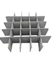Qozary 16 Pack Grey Fabric Adjustable Drawer Dividers for Socks, Underwear