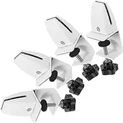 WEKAMOS 4Pcs Adjustable Privacy Panel Clamp Sneeze Guard Holder for Office Desk Versatile Desk Partition Guard Clips White Desk Divider Support for Enhanced
