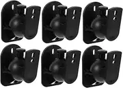 LABRIMP 6 Sets Surround Sound Speaker Wall Mount Bracket Tilt and Swivel Durable Design for Home Theatre Kitchen and More